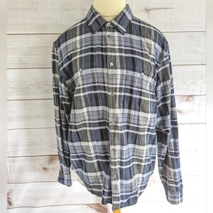 Marc by Marc Jacobs Plaid Cotton Button Down in Blue and Black Check Size XL